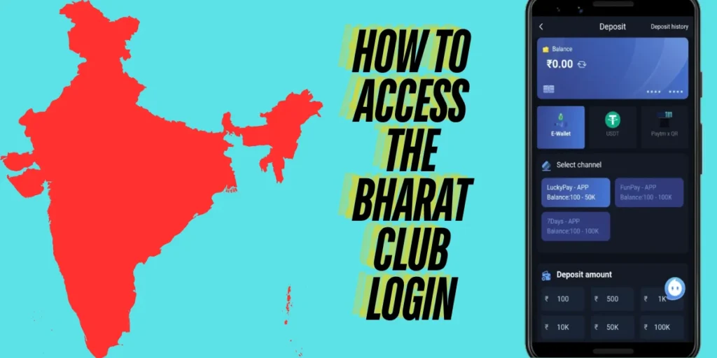 This emage showing a How to Access the Bharat Club Login